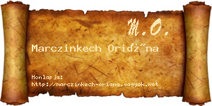Marczinkech Oriána névjegykártya